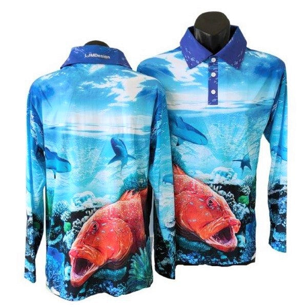 Dolphin Dreaming Blue – Fishing Shirt by LJMDesign