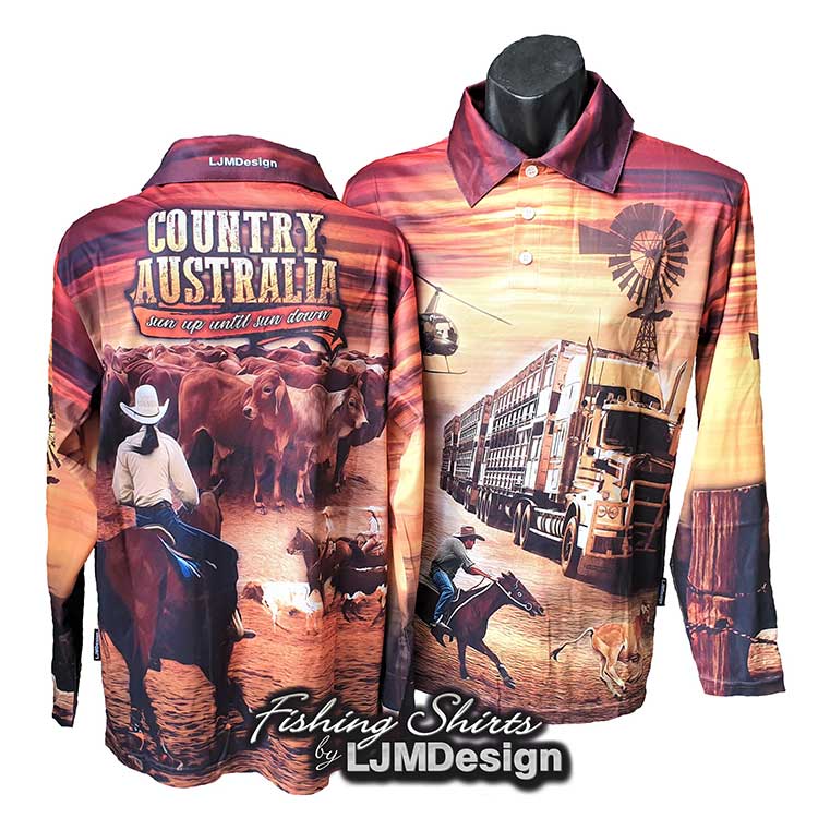 Country Australia – Fishing Shirt by LJMDesign
