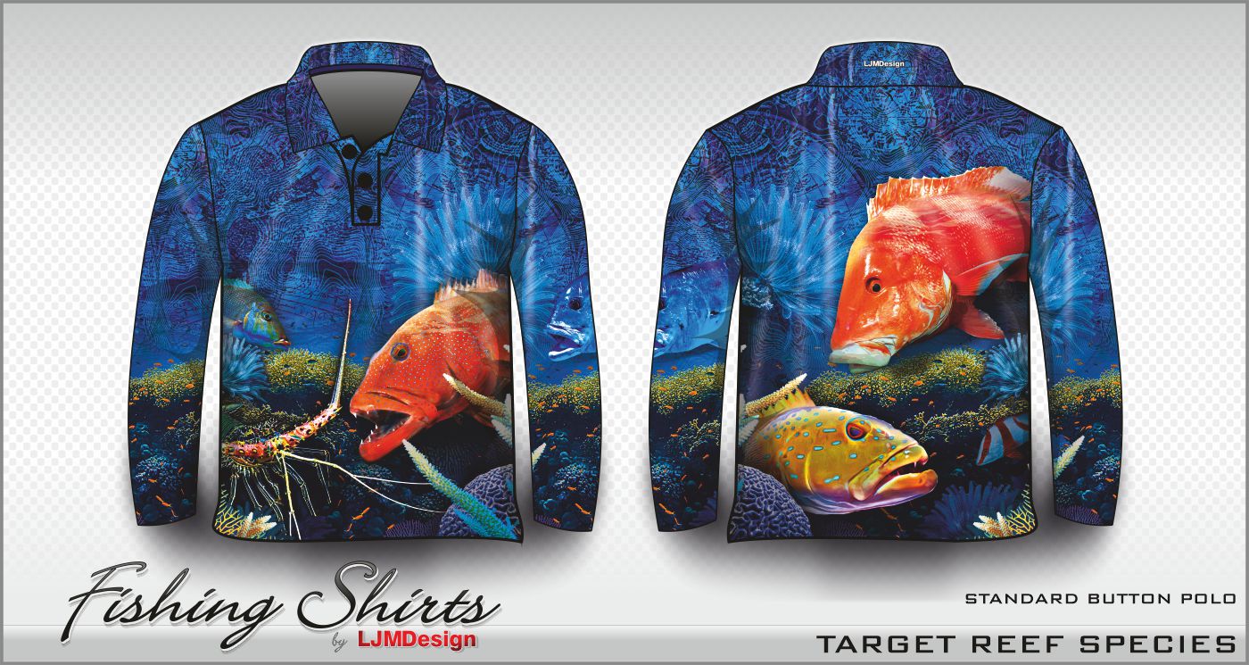 Target Reef Species – Fishing Shirt by LJMDesign